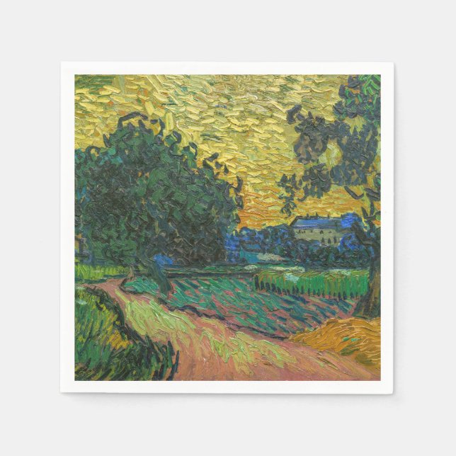 Vincent van Gogh - Landscape at Twilight Napkins (Front)