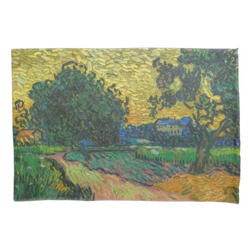 Vincent van Gogh _ Landscape at Twilight Pillow Case
