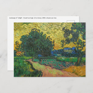 Vincent van Gogh - Landscape at Twilight Postcard