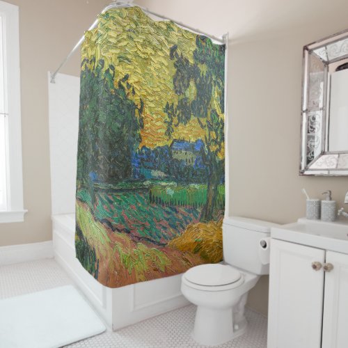 Vincent van Gogh _ Landscape at Twilight Shower Curtain