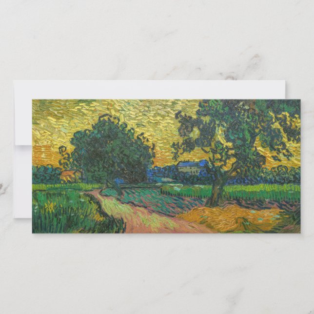 Vincent van Gogh - Landscape at Twilight Thank You Card (Front)