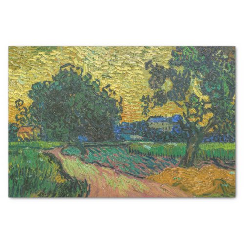 Vincent van Gogh _ Landscape at Twilight Tissue Paper