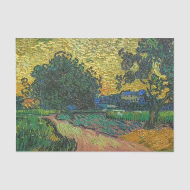 Vincent van Gogh - Landscape at Twilight Tissue Paper (Front)