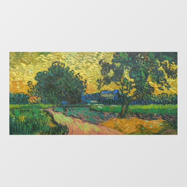 Vincent van Gogh - Landscape at Twilight Wall Decal (Front)