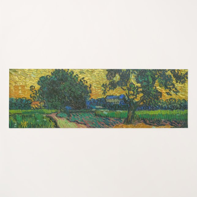 Vincent van Gogh - Landscape at Twilight Yoga Mat (Front (Horizontal))