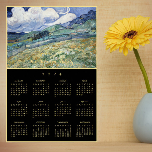 Vincent Van Gogh Landscape France 2024 Calendar Poster Zazzle   Vincent Van Gogh Landscape France 2024 Calendar Poster R 84skkb 630 