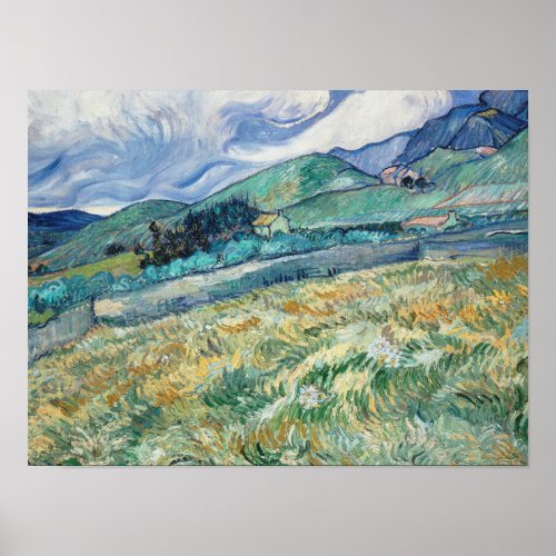 Vincent Van Gogh _ Landscape from Saint_Remy Poster