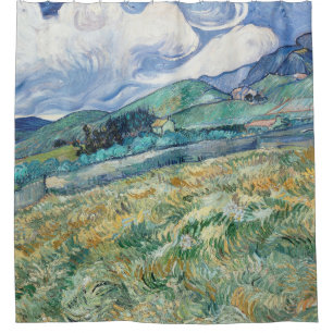 Vincent Van Gogh - Landscape from Saint-Remy Shower Curtain