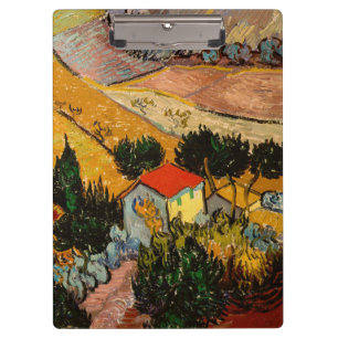 Vincent van Gogh - Landscape, House and Ploughman Clipboard
