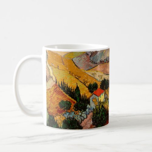 Vincent van Gogh _ Landscape House and Ploughman Coffee Mug