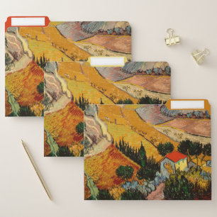 Vincent van Gogh - Landscape, House and Ploughman File Folder