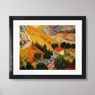 Vincent van Gogh - Landscape, House and Ploughman Framed Art