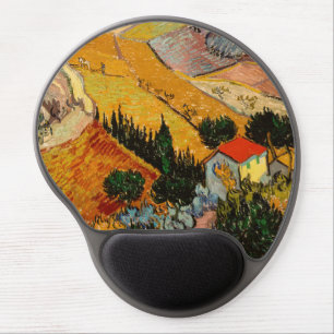 Vincent van Gogh - Landscape, House and Ploughman Gel Mouse Pad