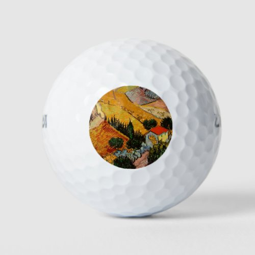 Vincent van Gogh _ Landscape House and Ploughman Golf Balls