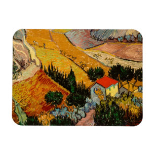 Vincent van Gogh - Landscape, House and Ploughman Magnet