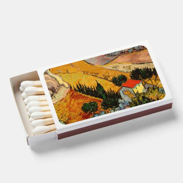 Vincent van Gogh - Landscape, House and Ploughman Matchboxes (Front Open)