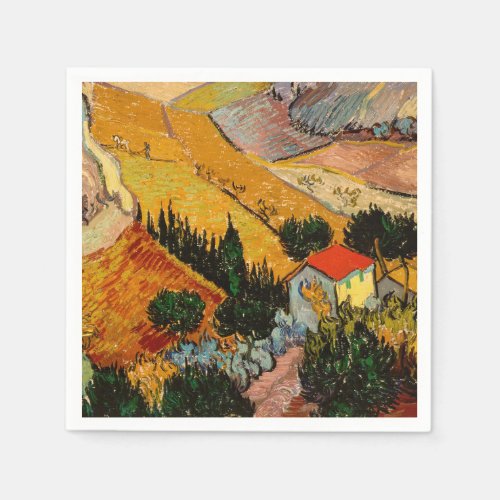 Vincent van Gogh _ Landscape House and Ploughman Napkins