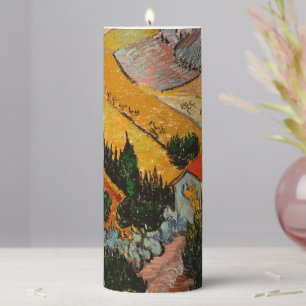 Vincent van Gogh - Landscape, House and Ploughman Pillar Candle