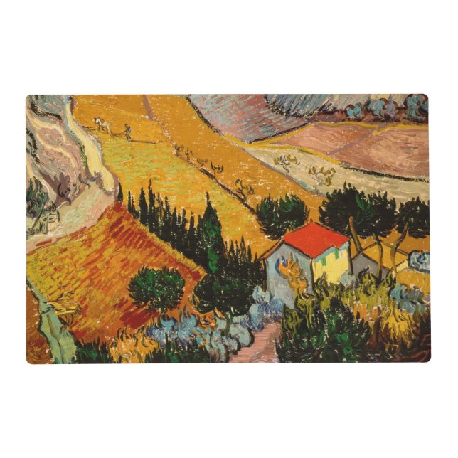 Vincent van Gogh - Landscape, House and Ploughman Placemat (Front)