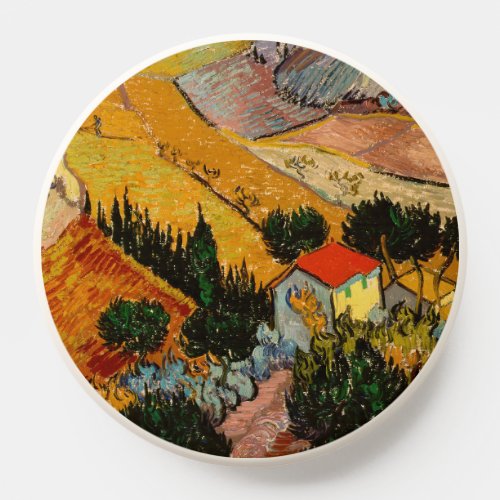 Vincent van Gogh _ Landscape House and Ploughman PopSocket