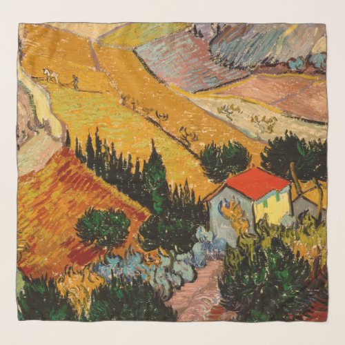 Vincent van Gogh _ Landscape House and Ploughman Scarf