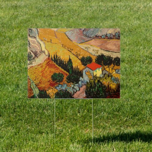 Vincent van Gogh _ Landscape House and Ploughman Sign