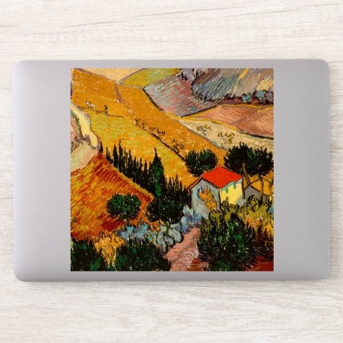 Vincent van Gogh _ Landscape House and Ploughman Sticker