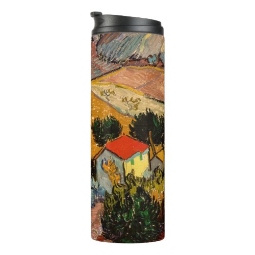 Vincent van Gogh _ Landscape House and Ploughman Thermal Tumbler