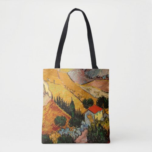 Vincent van Gogh _ Landscape House and Ploughman Tote Bag
