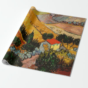 Vincent van Gogh - Landscape, House and Ploughman Wrapping Paper