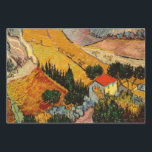 Vincent van Gogh - Landscape, House and Ploughman Wrapping Paper Sheets<br><div class="desc">Landscape with House and Ploughman / Valley with Ploughman Seen from Above - Vincent van Gogh,  1889</div>