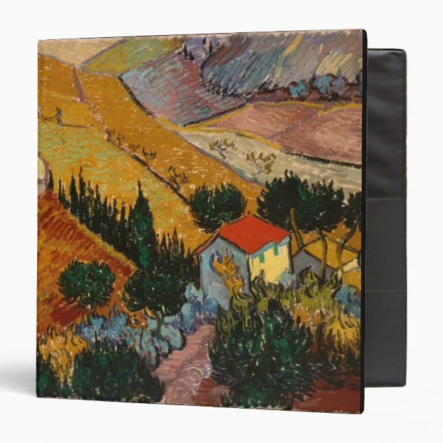 Vincent van Gogh | Landscape w/ House & Ploughman 3 Ring Binder (Front/Inside)