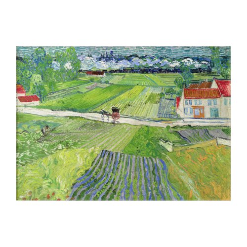 Vincent van Gogh _ Landscape with Carriage  Train Acrylic Print