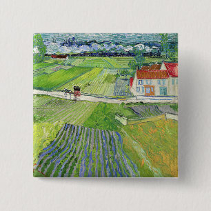 Vincent van Gogh - Landscape with Carriage & Train Button
