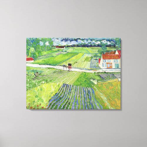 Vincent van Gogh _ Landscape with Carriage  Train Canvas Print