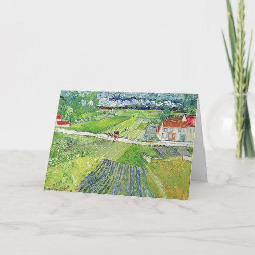 Vincent van Gogh _ Landscape with Carriage  Train Card