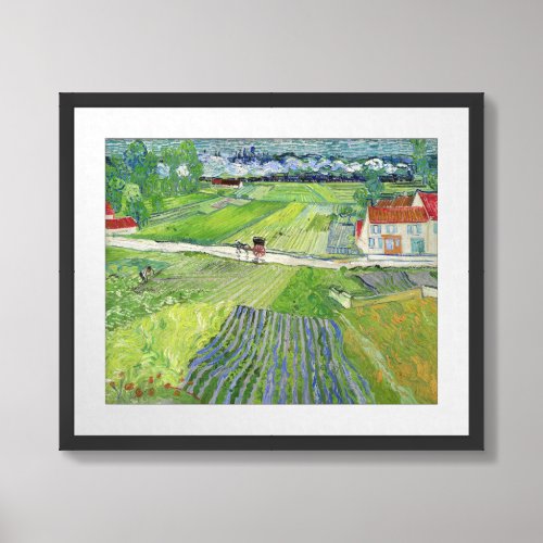 Vincent van Gogh _ Landscape with Carriage  Train Framed Art