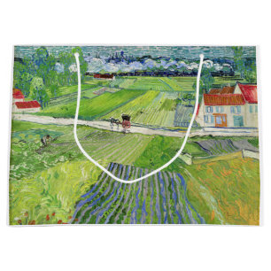Vincent van Gogh - Landscape with Carriage & Train Large Gift Bag