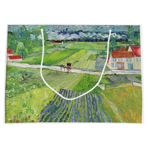 Vincent van Gogh _ Landscape with Carriage  Train Large Gift Bag