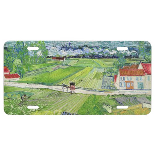 Vincent van Gogh _ Landscape with Carriage  Train License Plate