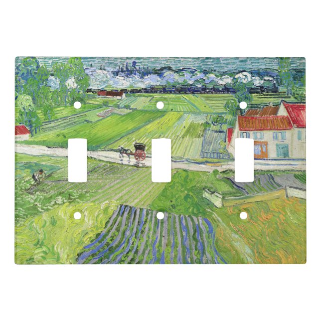 Vincent van Gogh - Landscape with Carriage & Train Light Switch Cover (Front)