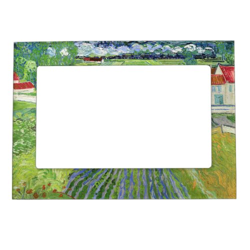 Vincent van Gogh _ Landscape with Carriage  Train Magnetic Frame