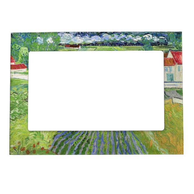 Vincent van Gogh - Landscape with Carriage & Train Magnetic Frame (Front)
