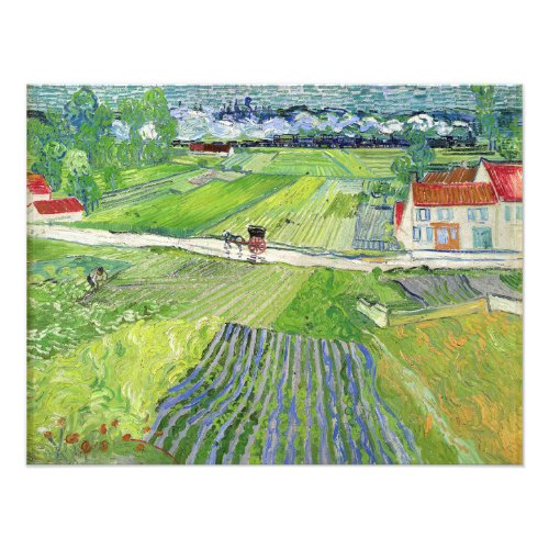 Vincent van Gogh _ Landscape with Carriage  Train Photo Print