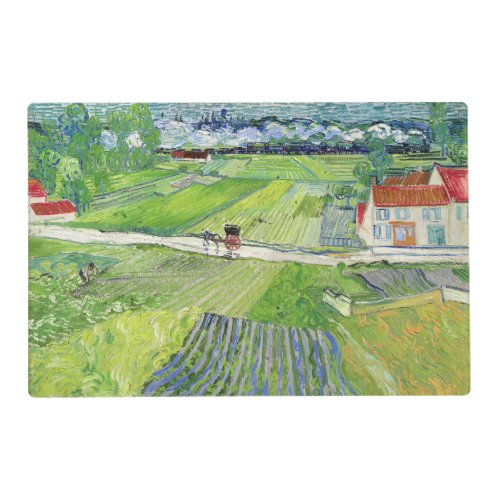 Vincent van Gogh _ Landscape with Carriage  Train Placemat