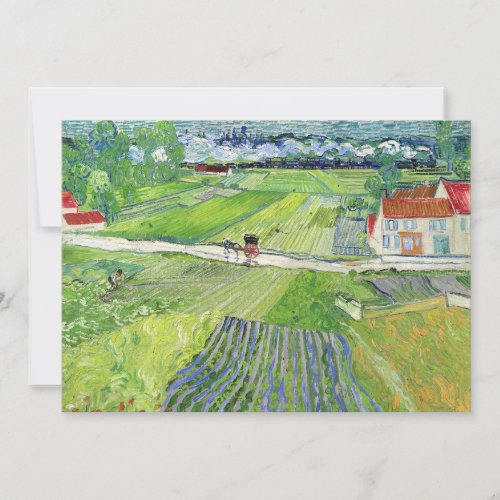 Vincent van Gogh _ Landscape with Carriage  Train Thank You Card
