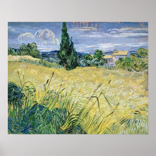 Vincent van Gogh  Landscape with Green Corn 1889 Poster