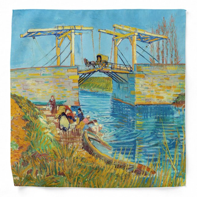 Vincent van Gogh - Langlois Bridge at Arles #1 Bandana (Front)