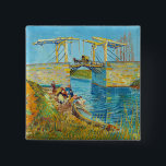 Vincent van Gogh - Langlois Bridge at Arles #1 Button<br><div class="desc">The Langlois Bridge at Arles with Women Washing - Vincent van Gogh,  Oil on Canvas,  1888,  Arles</div>