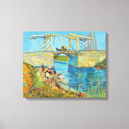 Vincent van Gogh _ Langlois Bridge at Arles 1 Canvas Print